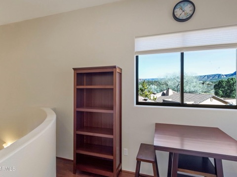 An upstairs nook with a view