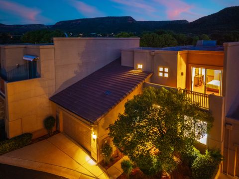 An evening arrival at Mesa Grande · Aerial photograph